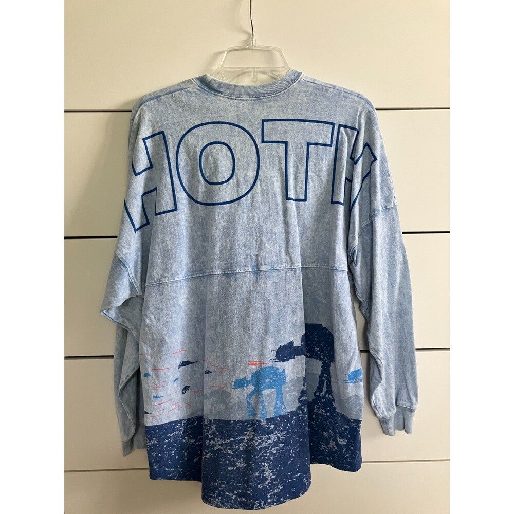 Disney Star Wars HOTH Ice Planet Denim Acid Wash Spirit Jersey Size XS READ!!